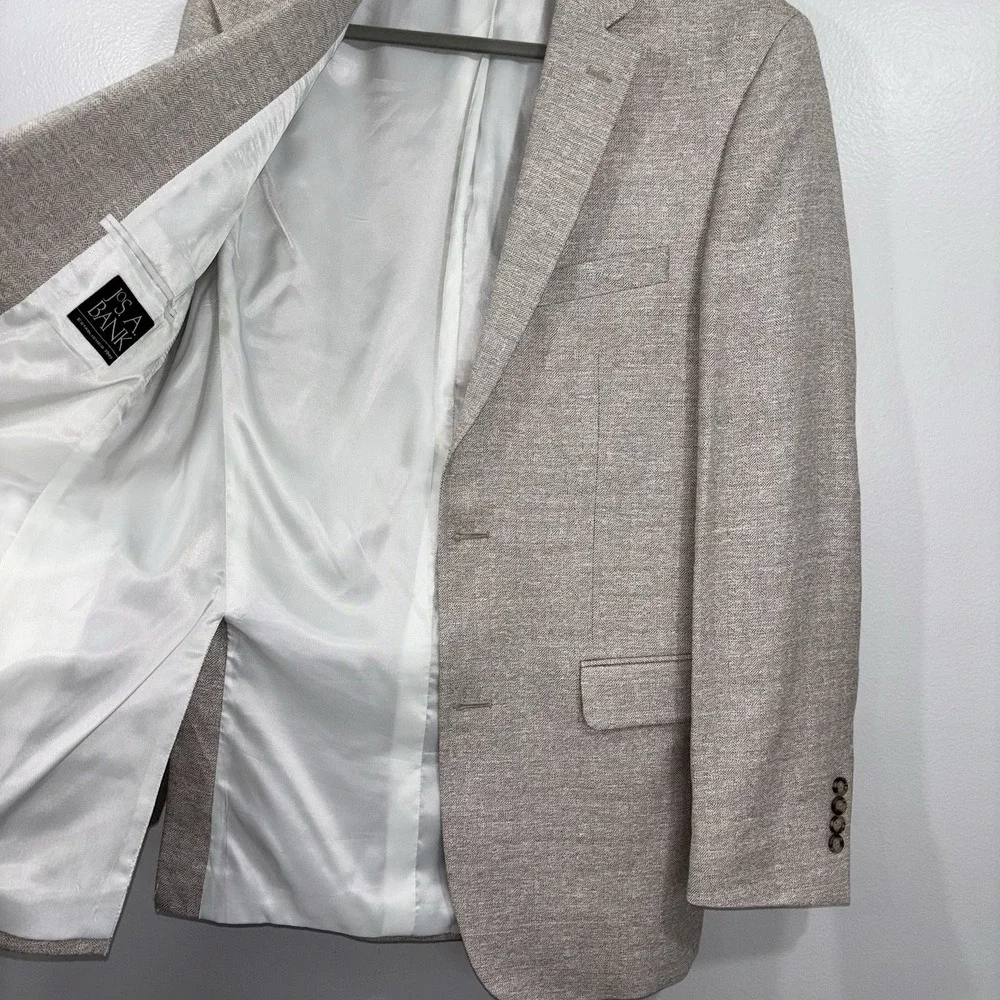Jos A Bank 40 X-Long Linen Blend Mens Coat Jacket
